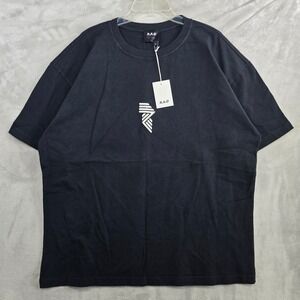 RAD Global Mens Black Graphic T Shirt XL "Hugs Feel Good" "Tuned For The Future"